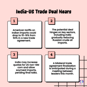 India-US trade deal: tariffs cut to 15–16% — 2025