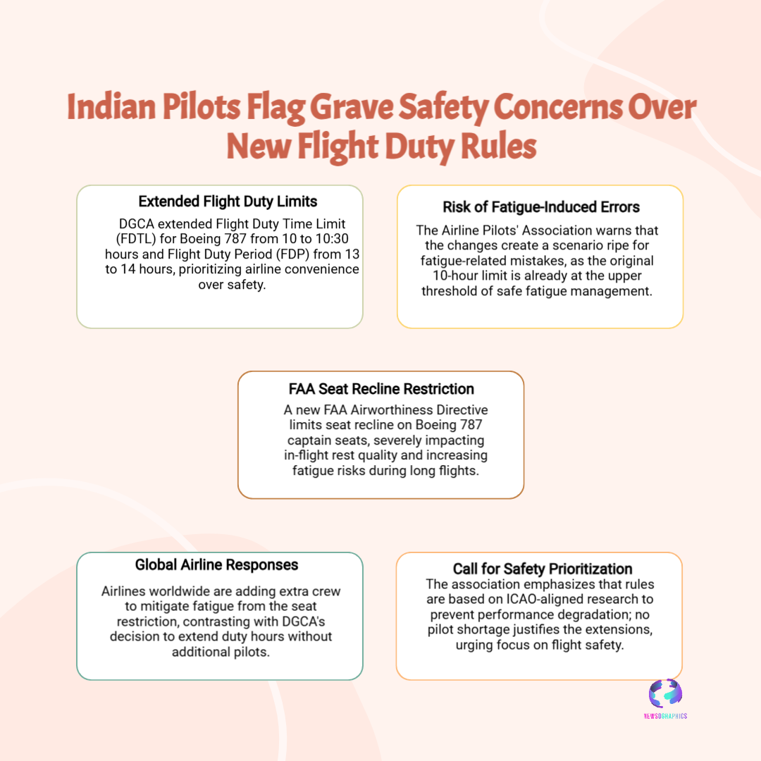 Indian pilots warn of safety risk after DGCA extends flight duty hours 5 Pilots