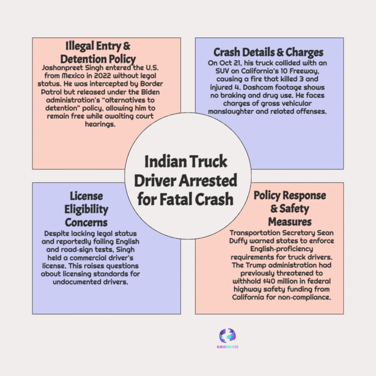 Indian Trucker Jashanpreet Singh Arrested After Crash That Killed 3 — Illegally Entered US