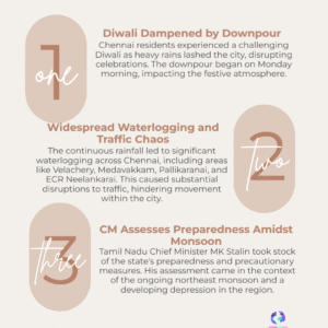 Heavy Rains Lash Chennai on Diwali 2025 — Waterlogging, Airport Disruption & MK Stalin’s Readiness