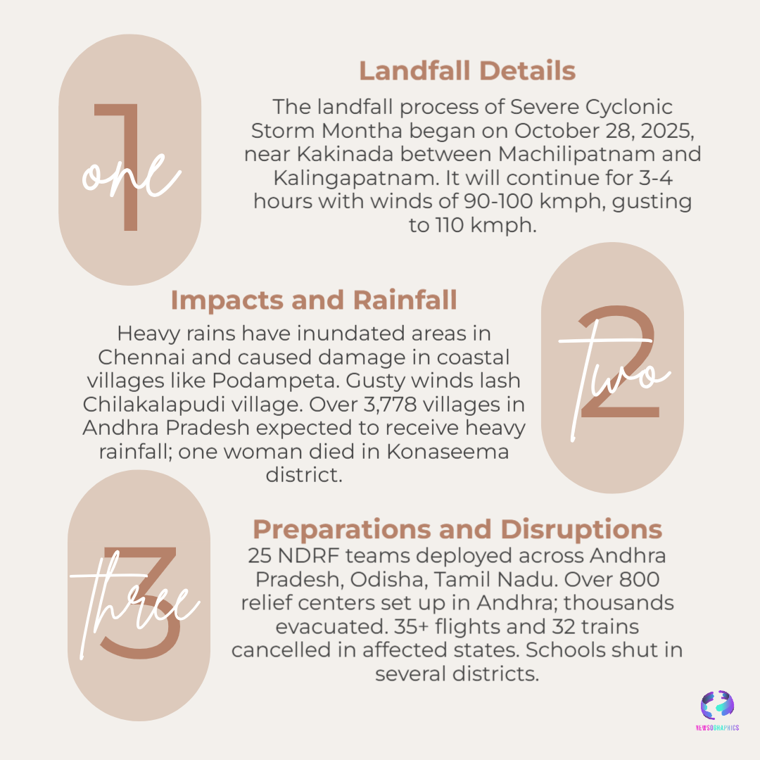 Cyclone Montha Chaos: IMD Red Alert as Deadly Storm Batters Andhra, Odisha and Tamil Nadu 5 Cyclone