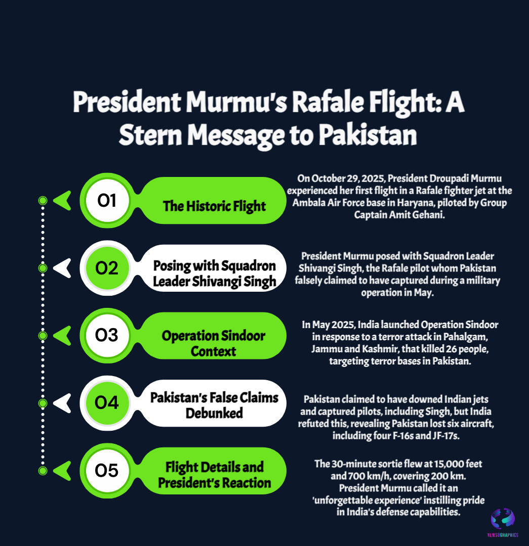 President Murmu’s Rafale Flight Silences Pakistan’s False Capture Claim- Pride and Provocation 5 Rafale Flight