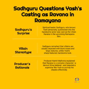 Sadhguru Praises Yash’s Powerful Portrayal of Ravana, Calls Ramayana a Visual Masterpiece