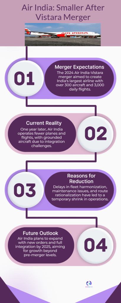Air India is Smaller? Fleet Down 11% One Year Post-Vistara Merger Amid Delays 6 Air India