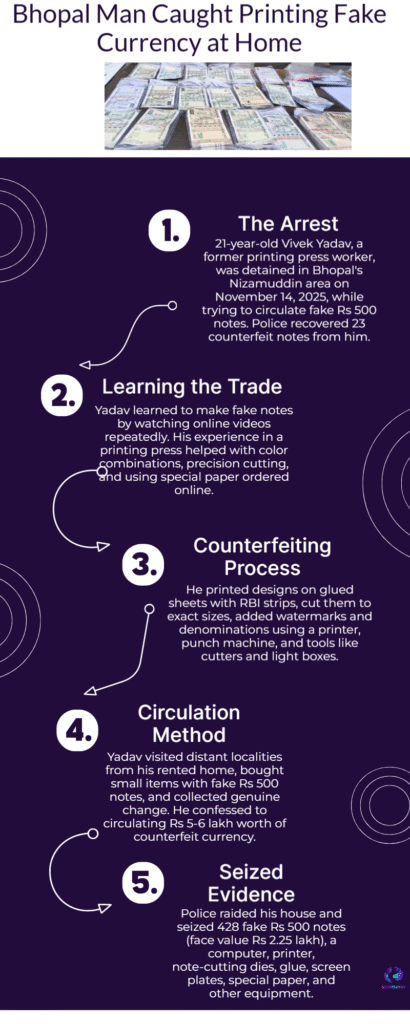 Bhopal Man Arrested for Printing ₹5 Lakh Fake Notes Learned from YouTube 6 Bhopal