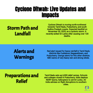 CYCLONE FURY UNLEASHED: Ditwah SLAMS Coast, But India Rises with Red Alert Safety Command