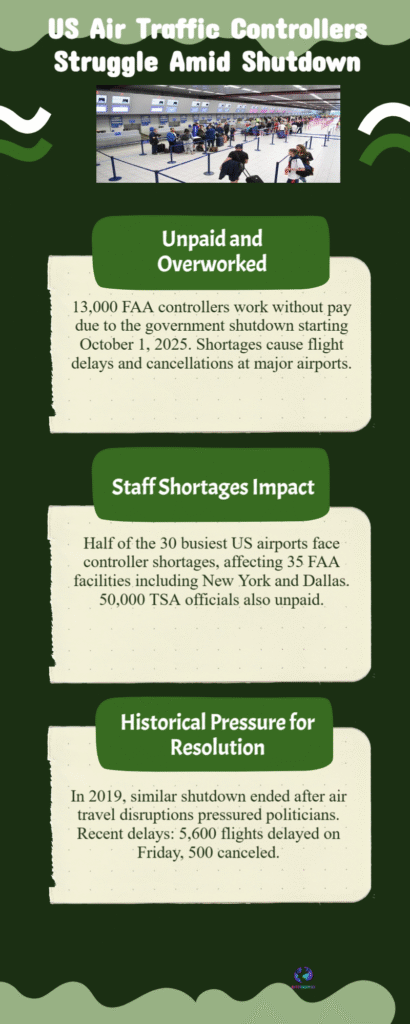 Air Traffic Turmoil: US Controllers Battle Exhaustion Amid Shutdown Chaos 6 Air Traffic