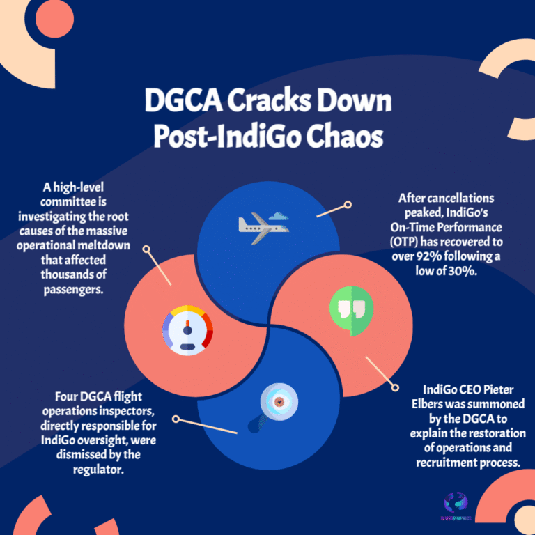 DGCA Sacks Four Inspectors Over IndiGo Flight Cancellation Crisis