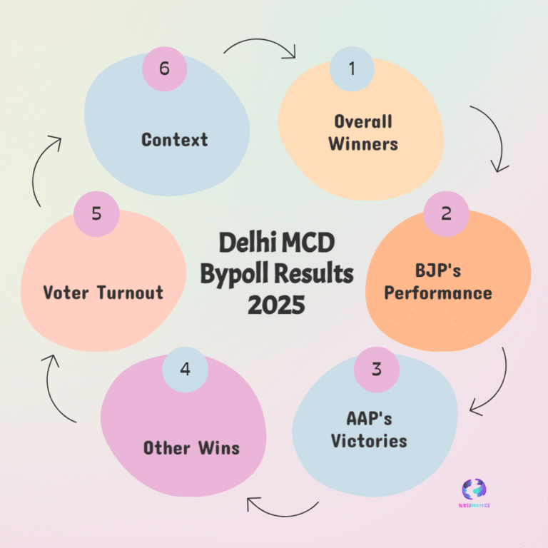 BJP Dominates Delhi MCD Bypoll Results with 7 of 12 Wards; AAP’s Gains and Congress’s Revival Signal New Electoral Dynamics