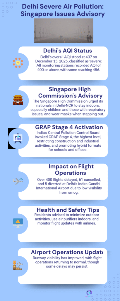 Delhi Air Pollution Crisis Deepens as Severe AQI Sparks International Advisory 6 Delhi